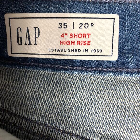 NWT GAP 4" High Rise Denim Short Size 35/20 - Picture 5 of 6